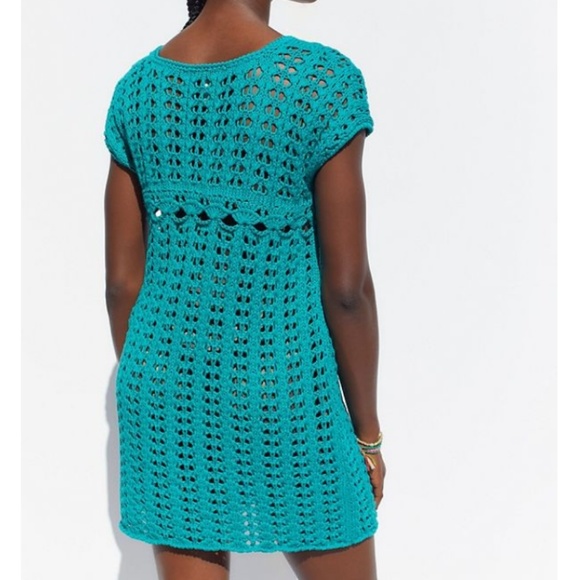 New w/Tags Urban Outfitters Peek-a-Boo Cotton Crochet Swim Cover-UP - Picture 4 of 4